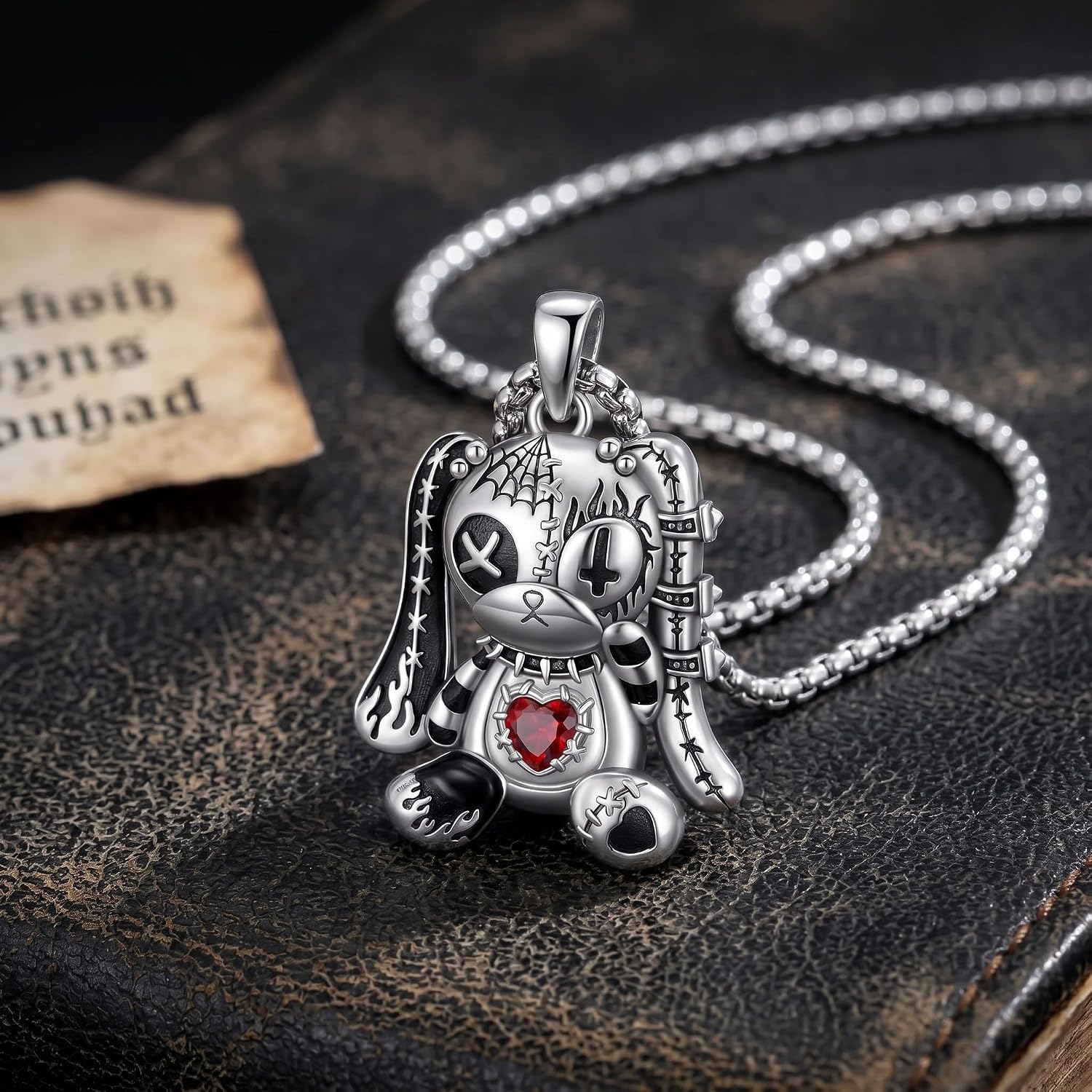 REDSUN Voodoo Doll Pendant Necklace for Women Gothic Jewelry image 3