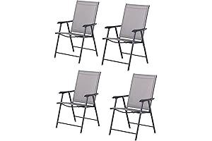 Outsunny Outdoor Camping Deck Chairs - Portable for Patio, Garden, Camping, and Travel