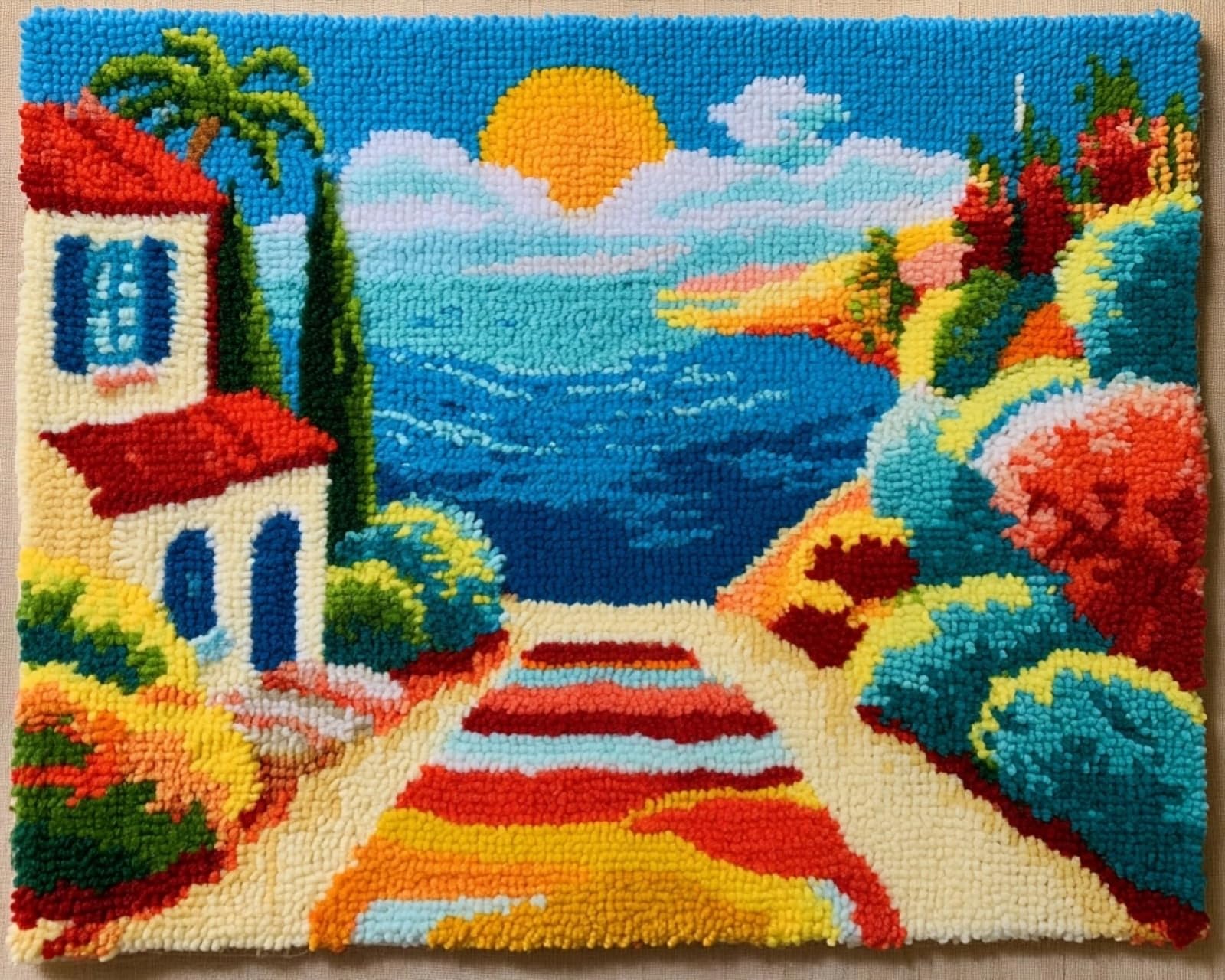 Wallphantom Latch Hook Craft Kits,Mediterranean Landscape