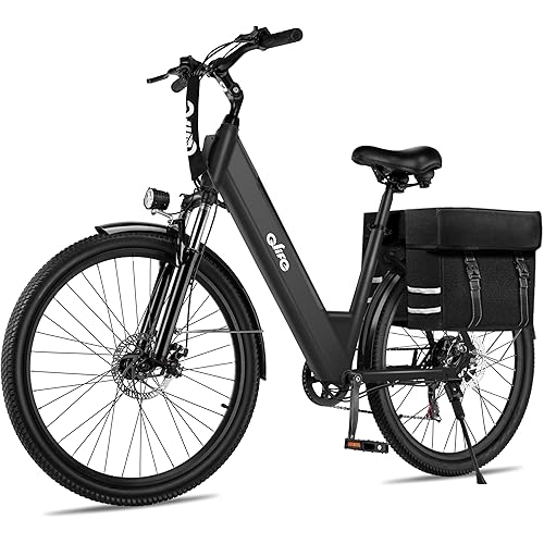 Qlife Cityone 26" Electric Bike for Adults, Peak 1000W/750W Step-Through Ebike, 40-55Miles Range, Up to 25Mph/22Mph, UL2849 Certified Removable Battery Ebikes with 7 Speed, Commuter E Bicycle