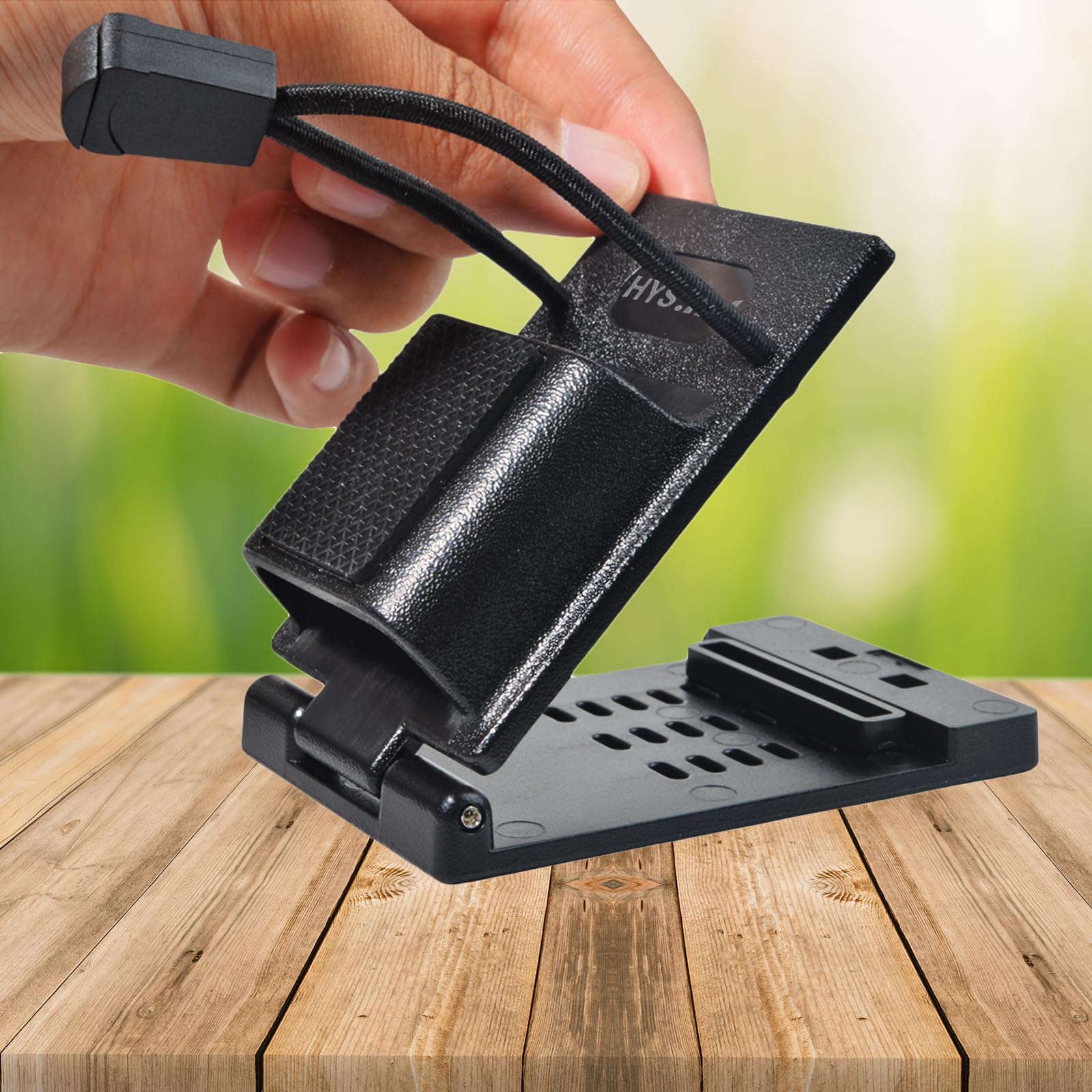 Supporto per walkie talkie da cintura 25-58mm, clip per radio compatibile Molle, Nero