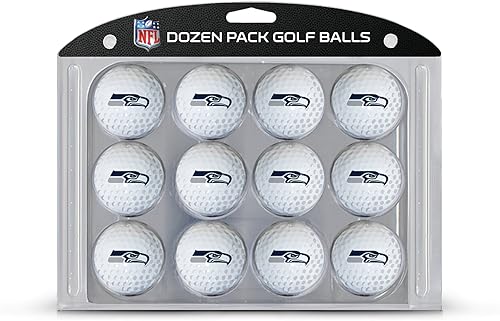 Vista 30 de Team Golf NFL Docena de pelotas de golf de tamaño reglamentario, paquete de 12, impresión duradera del equipo a todo color Multi Team
