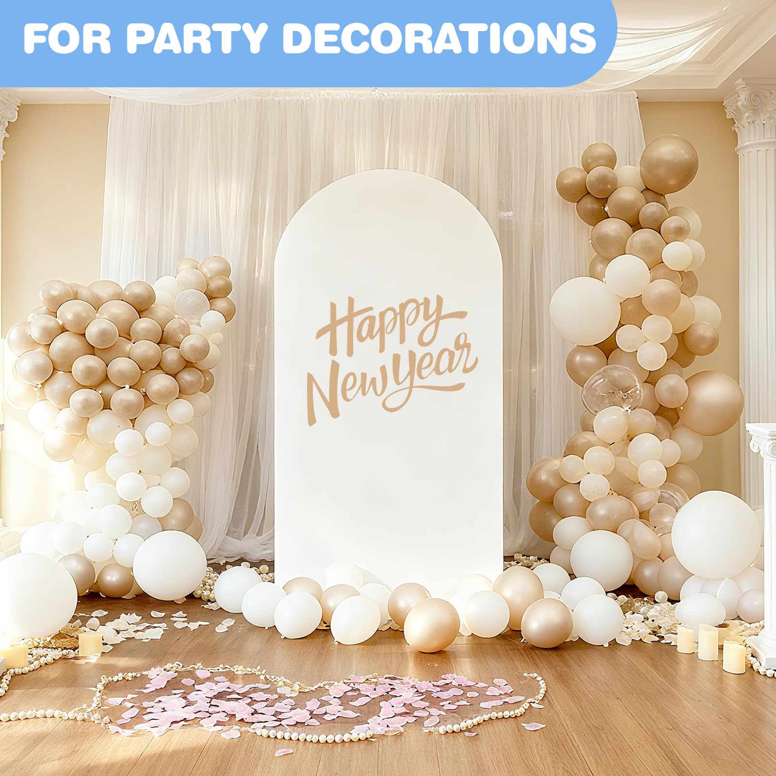 Arco Matrimonio Backdrop Arco, Copertura per Arcos,Copertura per Sfondo adArco a Doppio Lato per Fogli di Nozze, Feste,Cerimonie,Banchetti, Decorazione