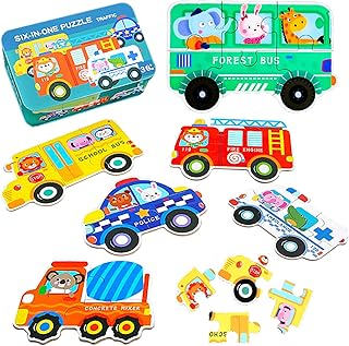 Comprar KUKUTrue® Juguetes Montessori 2 3 4 5, Puzzle Educativo Madera 6 Piezas, Juegos Educativos Niños 2 Años, Puzzle 2 Años, Motoras Finas, Regalo Niño Niña 2-5
