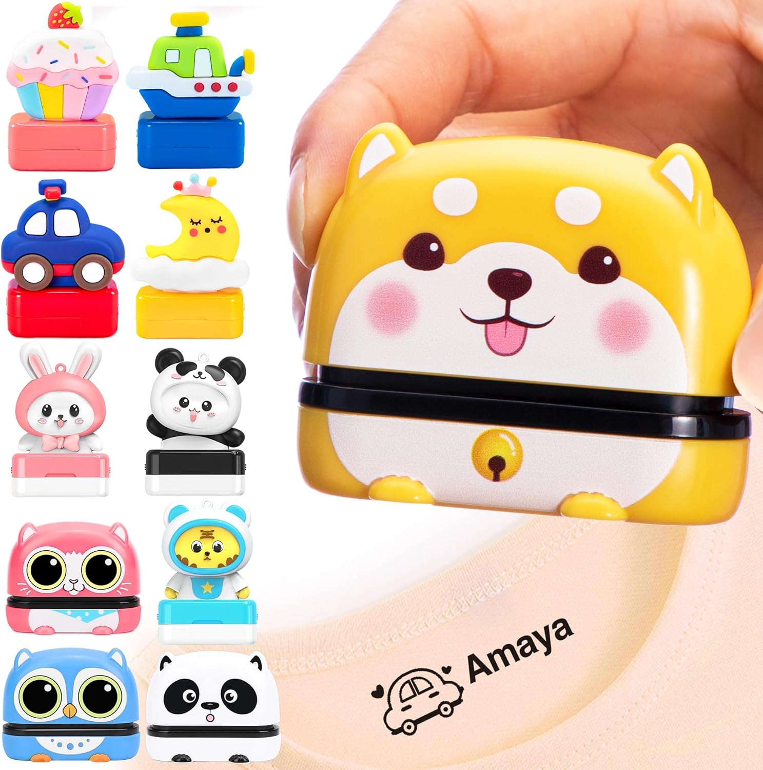 Child Name Stamp,Custom Name Stamp,Fabric Labels,Clothing Stamp for Kids,Name Stamp