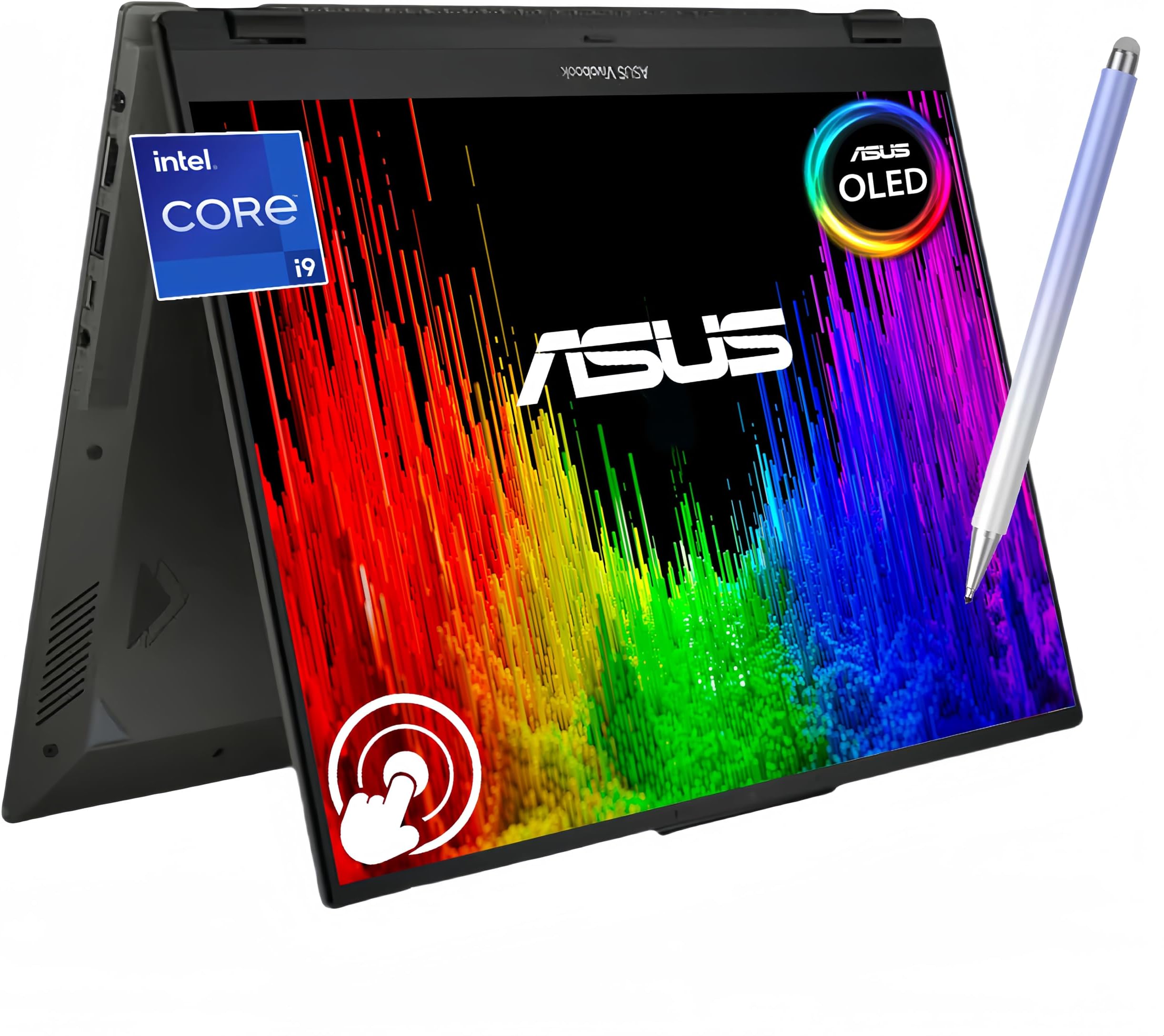 ASUSVivobook S 16 Flip 16" WUXGA Touchscreen Laptop, Intel 14Cores i9-13900H, 1080p Webcam, Harman/Kardon, Wi-Fi 6E, Backlit KB, Win 11H, w/Pen (40GB RAM | 2TB SSD)