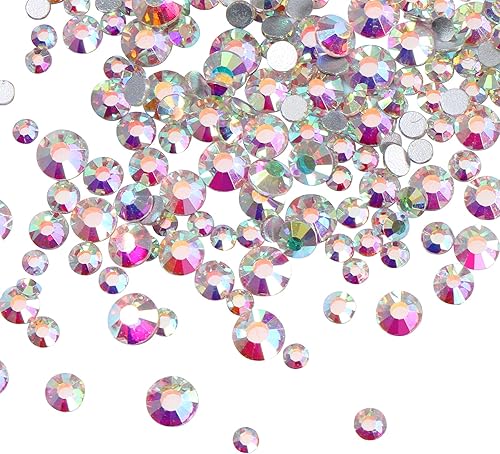 Miniatura 10 de 3456 piezas de imitación de gemas y diamante con el respaldo plano para adornar uñas tamaño 6 ss4  ss12.