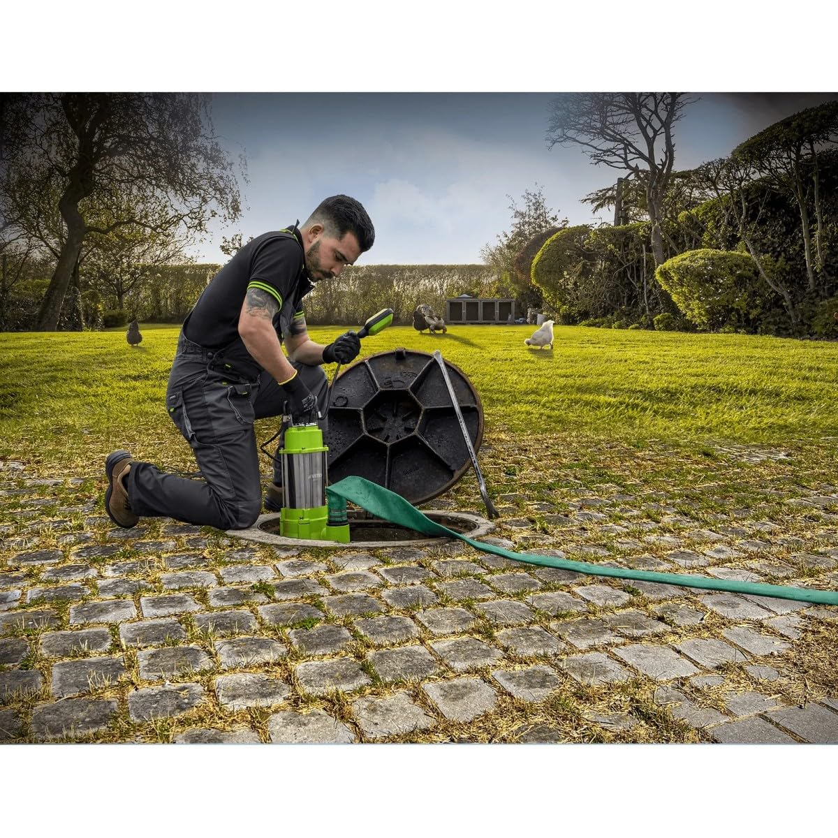 VITO - Pompe de relevage Eaux usées 1500W Egouts Caves Inondées Acier Inoxydable