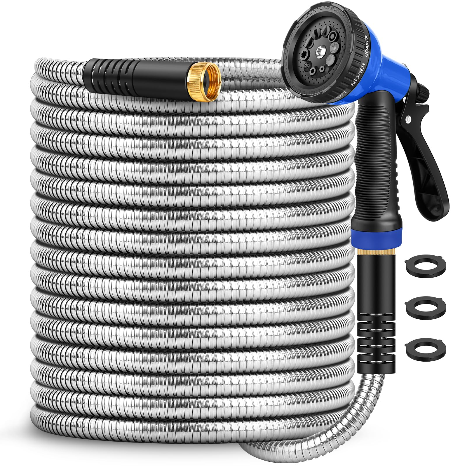 GAGALUGEC 50 ft Stainless Steel Metal Hose