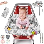 PILLANI Shopping Cart Cover for Baby, High Chair Cover for Restaurant Seat - Grocery Cart Cover for Baby Girl and Boy, Comfortable Cotton Buggy Covers for Babies - Padded Toddler Shopping Cart Cover