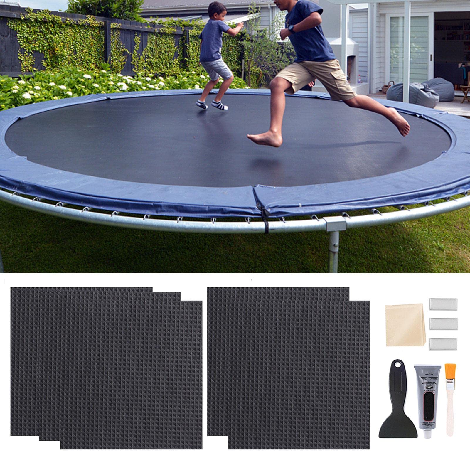 Kit Réparation Trampoline 12 Pièces - Rustines Imperméables
