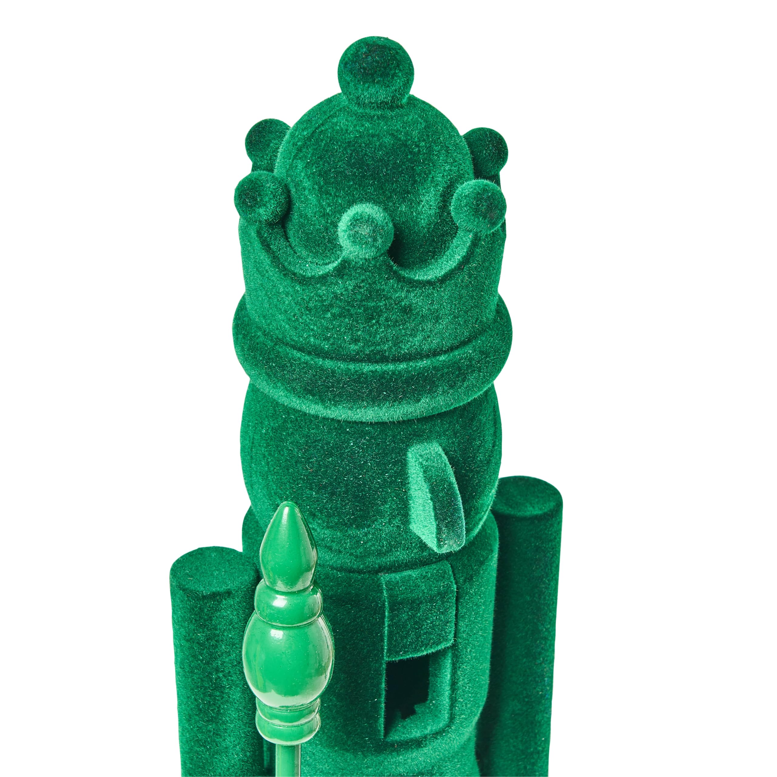 Beliani Lot de 2 Figurines Casse-Noisettes en Synthétique Décoration de Noël Vert Flatey
