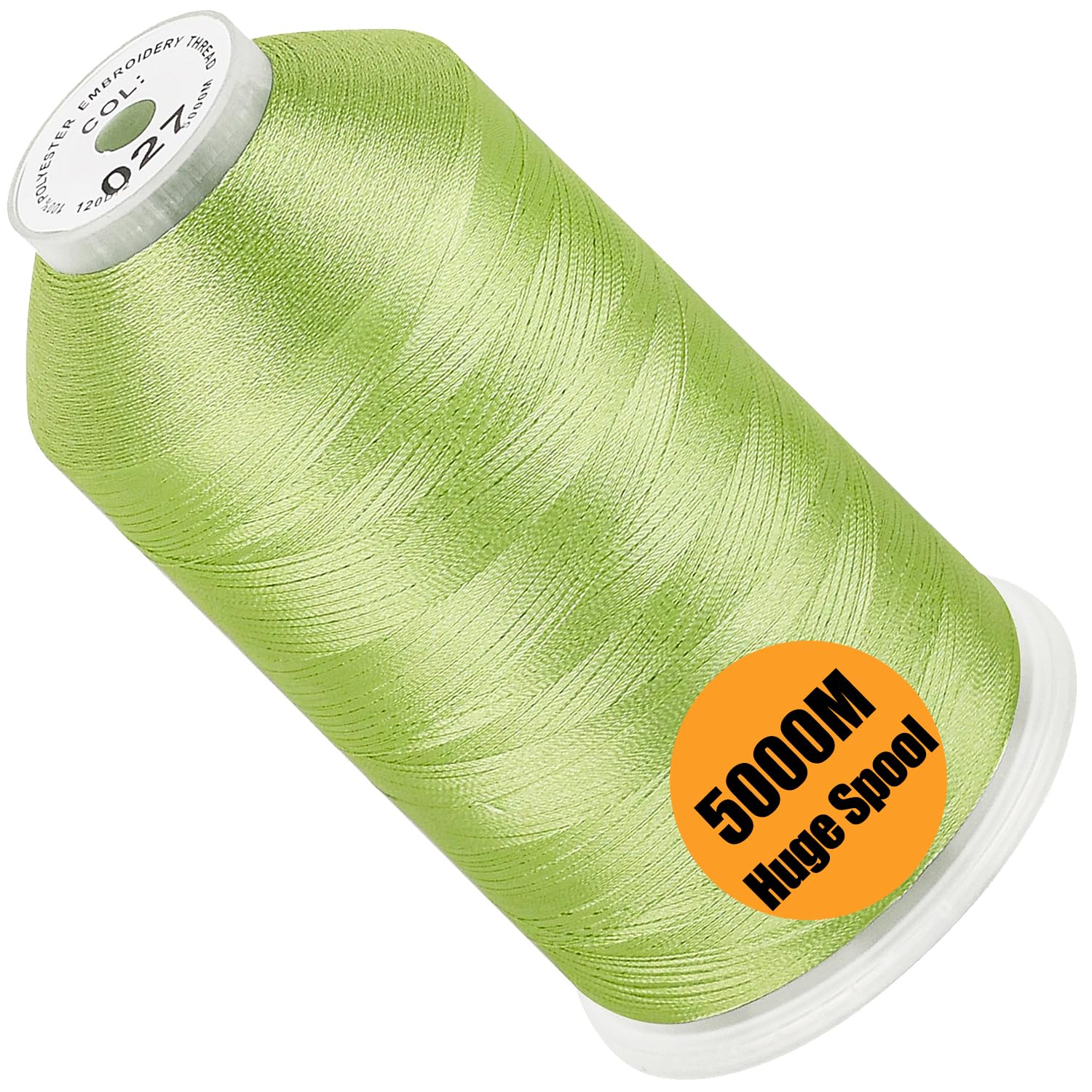 New brothread 5000M Huge Spool Embroidery Machine Thread - Fresh Green