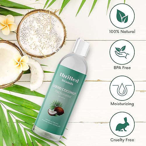 Miniatura 3 de Aceite de coco fraccionado, aceite portador para aceites esenciales, aceite de masaje de coco, aceite de coco para la piel, aceite de coco para la