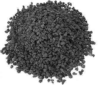 Skyflame 10LB Lava Rocks for Fire Pits, Fire Tables, Fireplaces, Garden Landscaping Decoration, Indoor and Outdoor Use, 1/10"-1/5" Natural Sizes, Black Earth