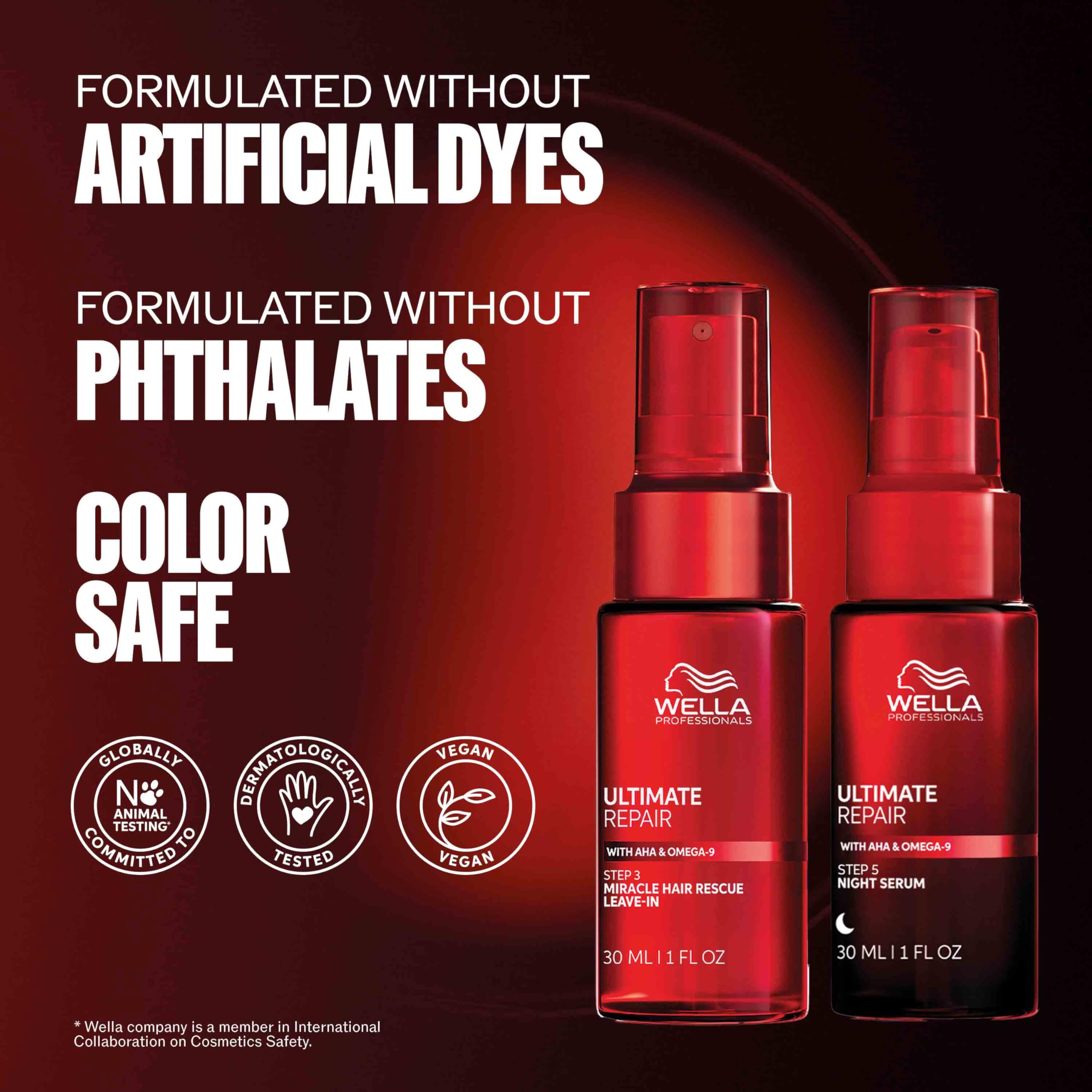 Wella Professionals ULTIMATE REPAIR Night Serum | Overnight Leave-in Treatment for Dull, Dry, Frizzy Hair | Repair Breakage & Protect Against Night Stressors | All Hair Types - Packaging May Vary