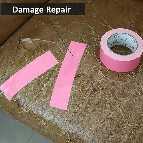 Miniatura 5 de BOMEI PACK Cinta adhesiva de color rosa, cinta adhesiva industrial resistente 9mil x 1.88 pulgadas x 30 yardas para embalaje y reparación