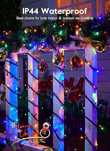 Miniatura 2 de Tira de luces de Navidad, 66 pies de longitud, guirnalda de luces intermitente, 200 luces LED, con 11 modos de iluminación para árboles de Navidad,
