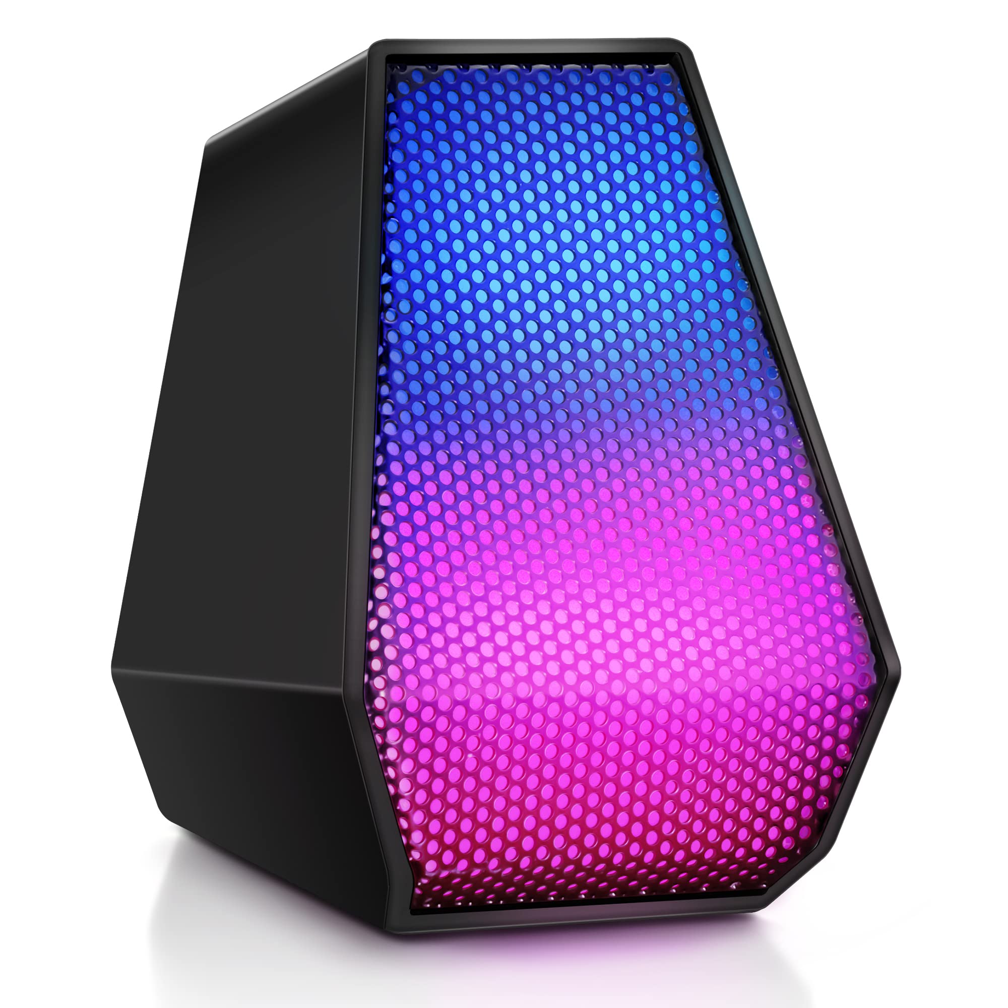 TRELCGaming PC USB Microphone, Computer Condenser Mic for Recording Streaming Meeting Studio Podcasting Gamer Youtuber, Mini RGB Microphone with Mute Button, Headphones Jack, Plug and Play - Black