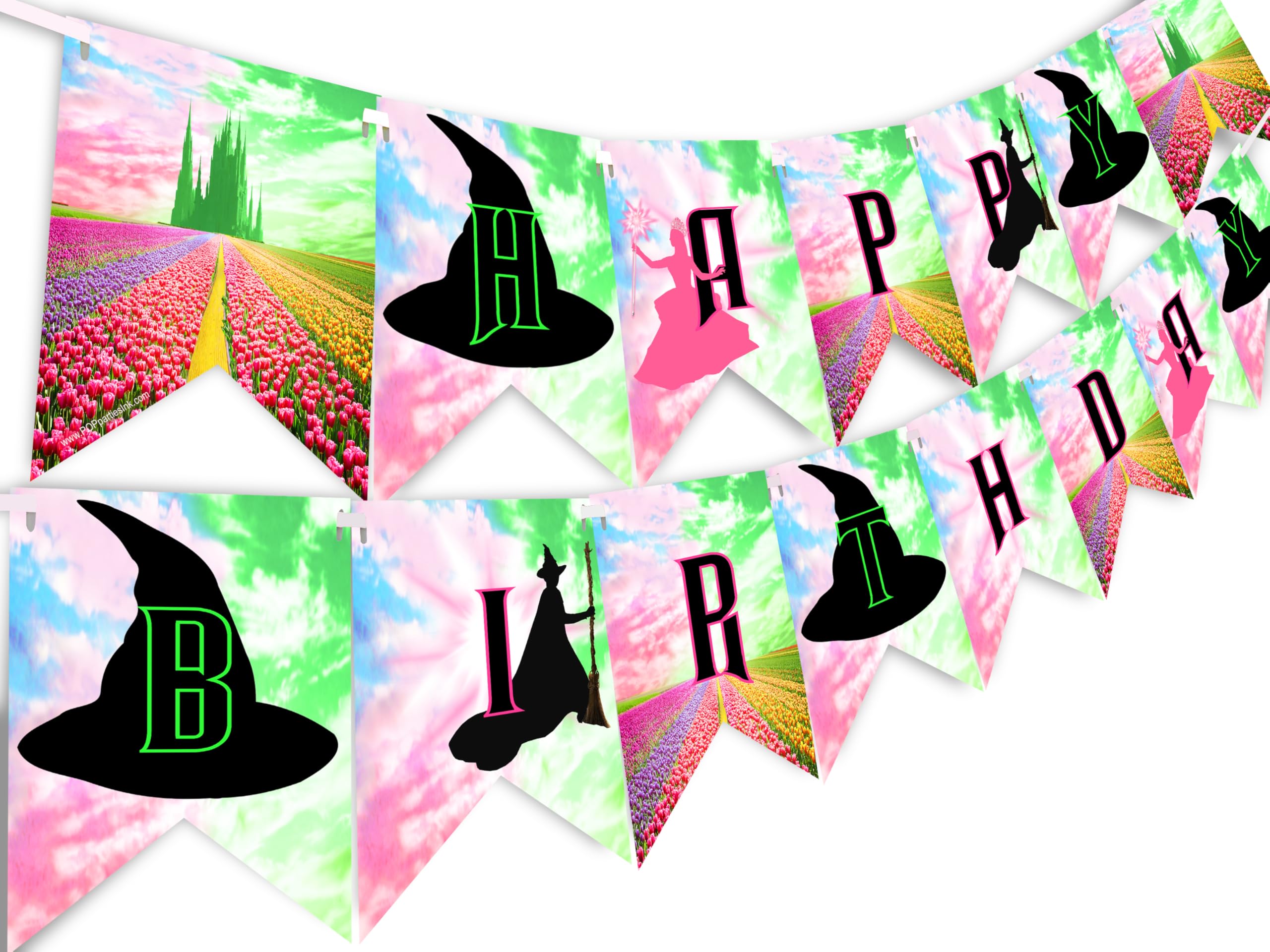 Wicked Wizard Happy Birthday Banner – 15 Panels + 2 End Pieces – Wizard-Themed Party Decorations - View #6
