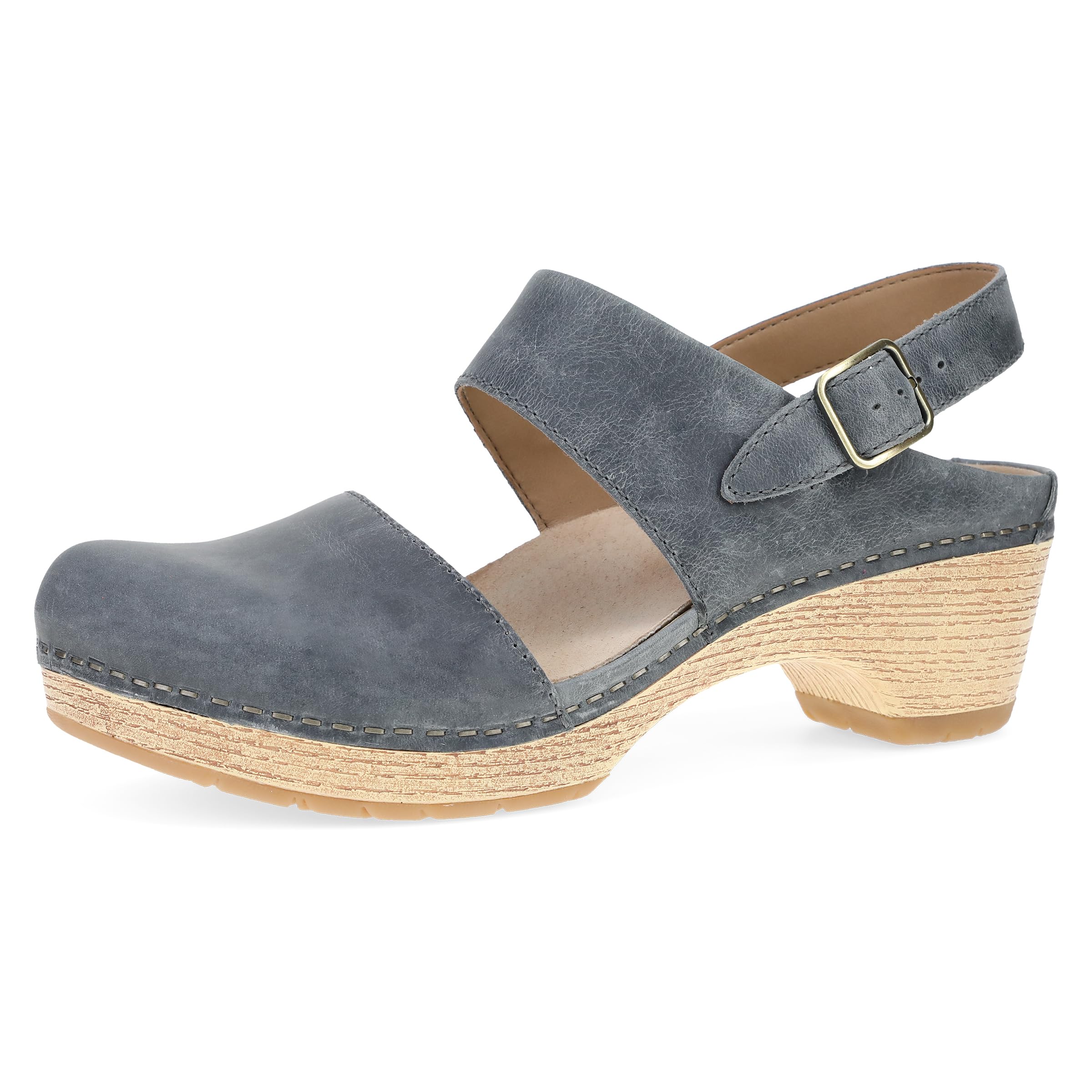 Dansko Lucia Closed-Toe Sandals for Women - Linings from Recycled Materials and Leather for Breathability- Lightweight Rubber Outsole for Long-Lasting Wear