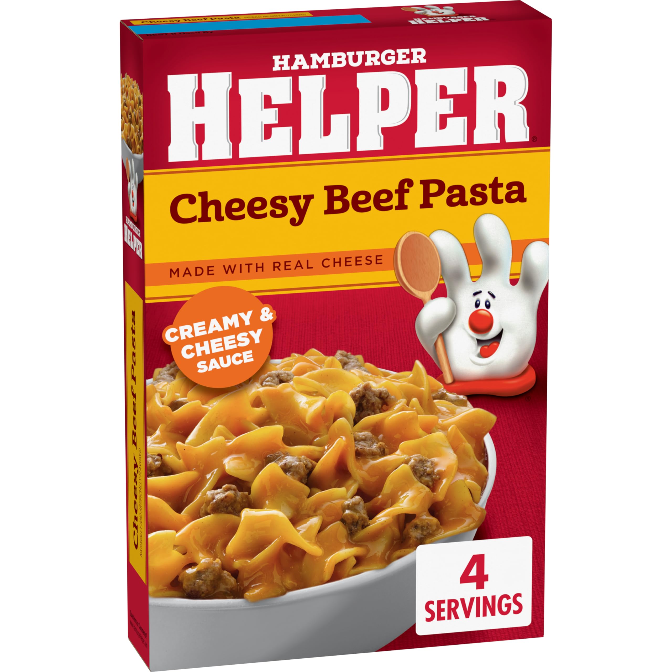 Hamburger Helper Cheesy Beef Pasta Meal (5.2 oz - 12 Pack) No Artificial Flavors, Ready in 3 Easy Steps, Quick Meals Perfect for Midweek Dinners, Busy Evenings & Families On-the-Go