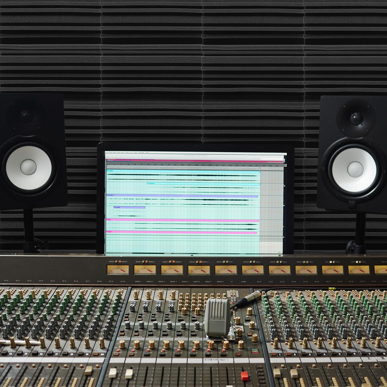Snapklik.com : VallisCo 52 Pack Acoustic Panels 1 X 12 X 12 Inch ...