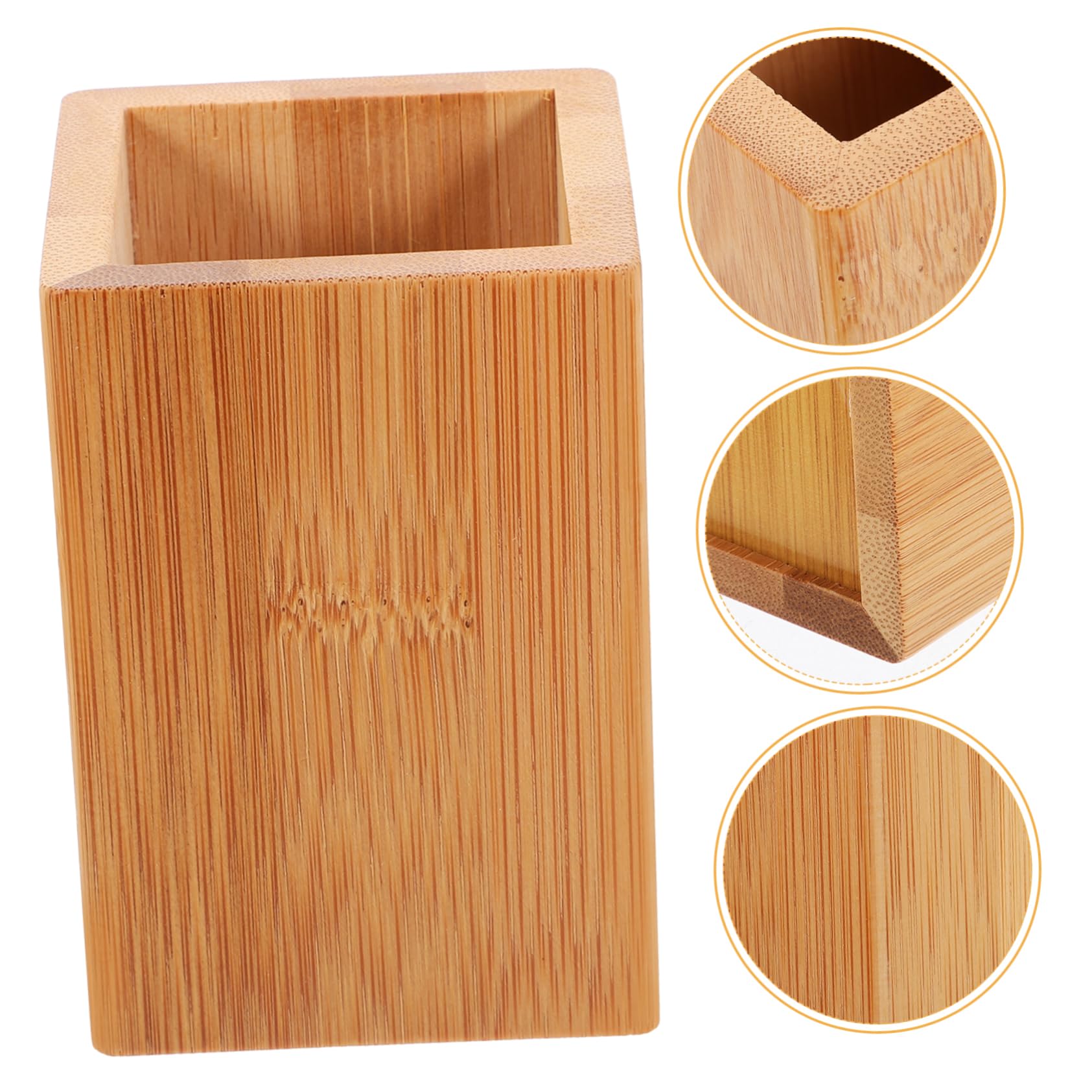 NUOBESTY 3 Set Portabicchieri Per Penne Da Scrivania Tazza Portapenne Porta Penna Portapenne Fai Da Te Portapenne Per Scrivania Secchiello Per Penne Tazza Della Matita Bambù 2 Pezzi * 3