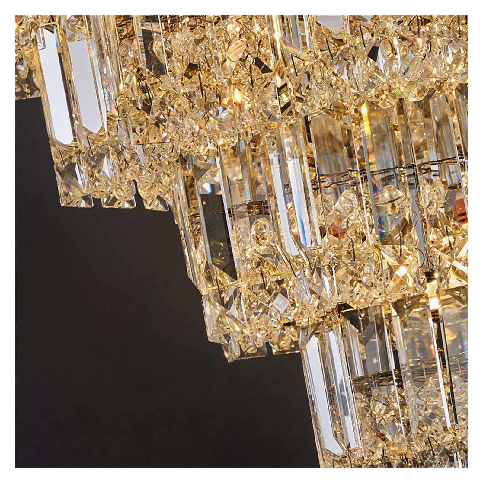 Sypialnia, salon, kryształowa lampa sufitowa, lampa do jadalni, sypialni, sypialni, gabinetu (60 cm)