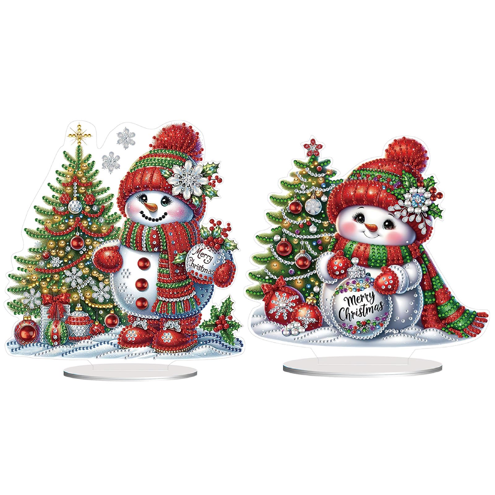 DoxQcs DIY Diamond Art Christmas Ornaments – 3-Piece Kit For Adults, Double-Sided Pattern 6 thumbnail image