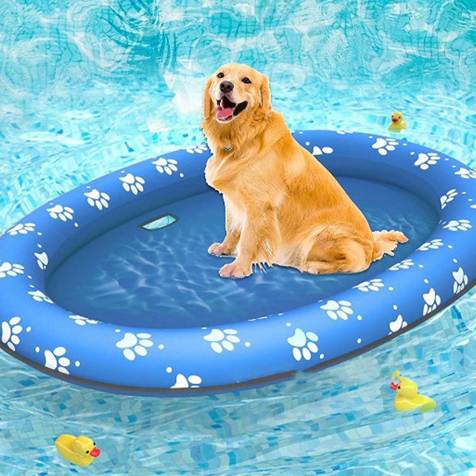 Galleggiante da Piscina per Cani Zattera Gonfiabile Portatile Sicura E | Galleggiante Gonfiabile Per Cani Adatto a animali domestici lago mare stagno spiaggia acqua fiume