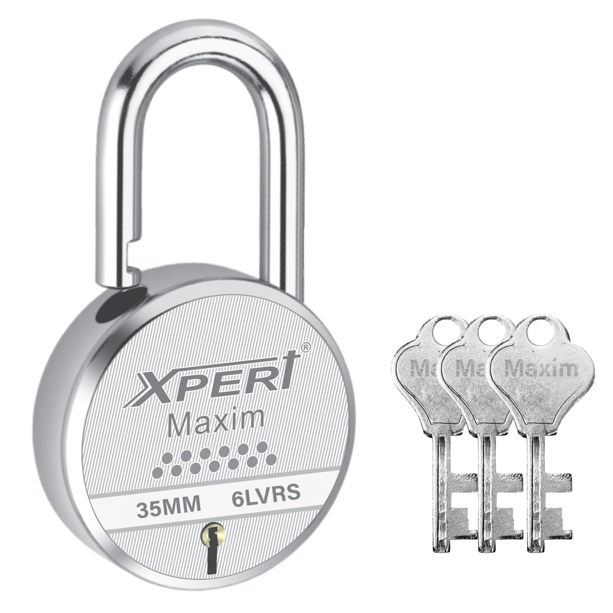 Xpert Padlock Maxim 35 mm (Small Size) 2 Pcs with 3 Keys Each Tala Lock & Lock and Keys, Door Locks for Main Door and Home. Master Key Locks Set & Padlocks for Home Door-picture-32