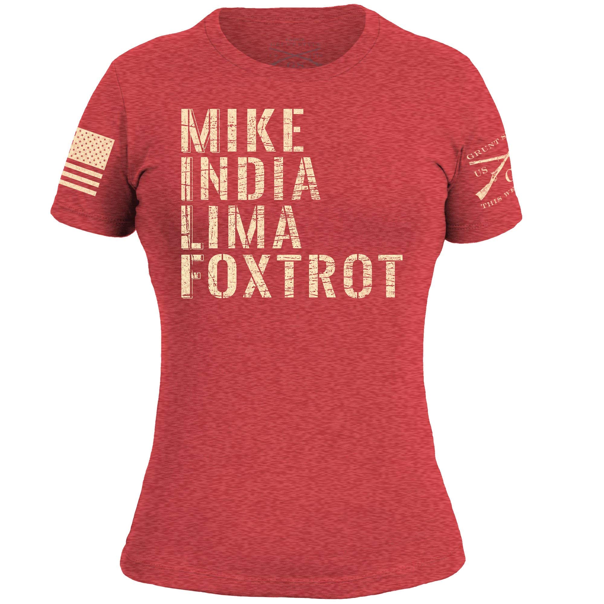 Grunt Style Mike India Lima Foxtrot 2.0 - Women's T-Shirt Red
