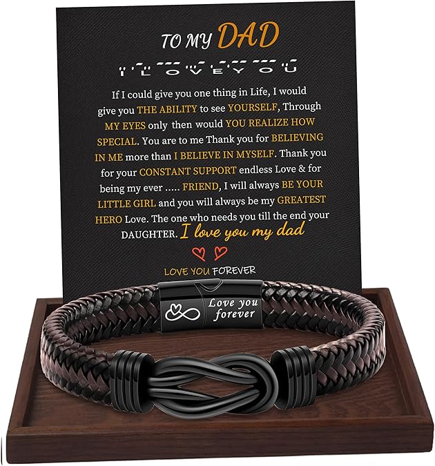 Inspirational Gifts for Men Morse Code Bracelets Mens Bracelets Graduation Gifts for Him Fathers Day Adjustable Leather Bracelet Motivational Birthday Annivesary Jewelry Stocking Stuffers for Men