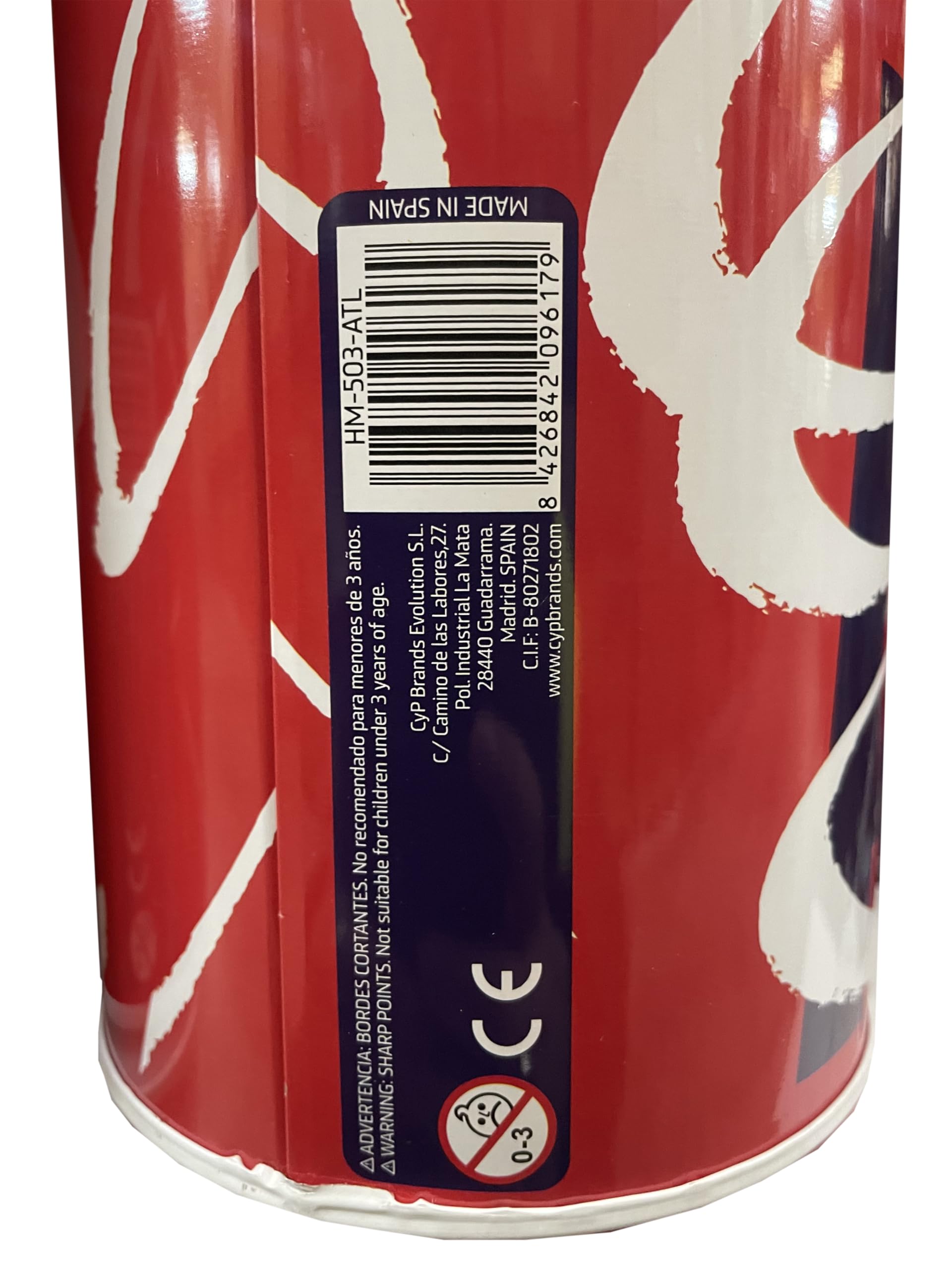 CyP Brands Atletico Madryt - Metalowe Skarbonki, Pieczętowane, Wielka Skarbonka, Czerwony, Oficjalny Produkt