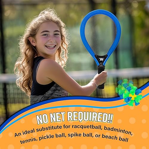 Miniatura 5 de 1i4 Group Whackminton - Juego de raqueta perfecto para adultos y niños - Divertido deporte al aire libre para el patio trasero, la playa y el césped