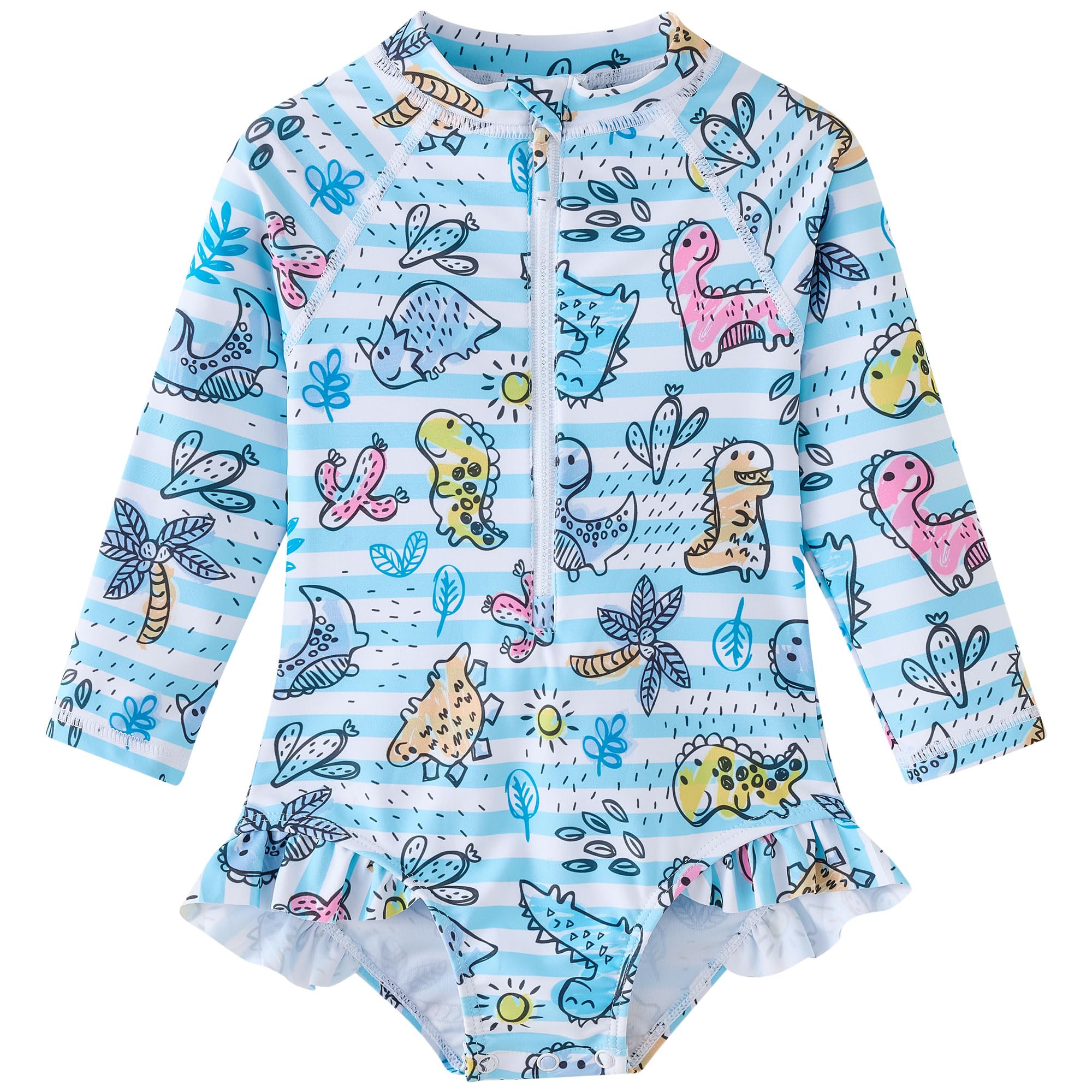 UMELOK Baby Girl One Piece Swimsuit Infant Long Sleeve Bathing Suit