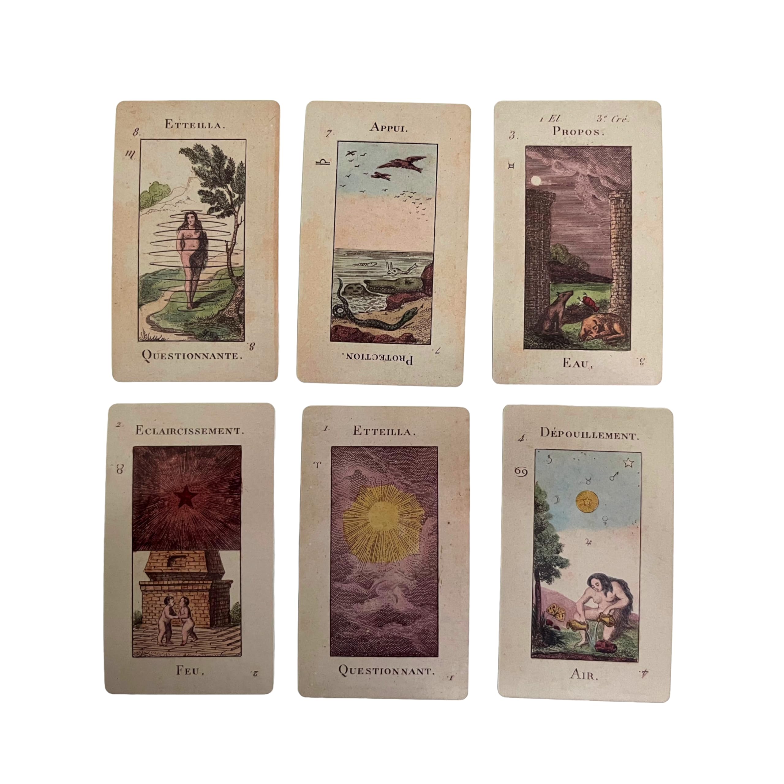 Etteilla Tarot Deck & Guide | Fac-similé vintage | Fabriqué aux États-Unis