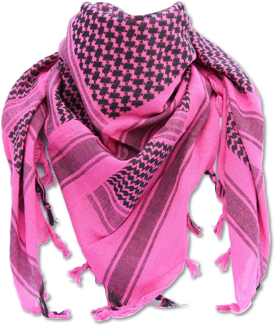 SHEMAGH SCARF ARMY ISSUE ARAB MILITARY FORCES SAS BIKER NECK WARMER (Pink, One Size)