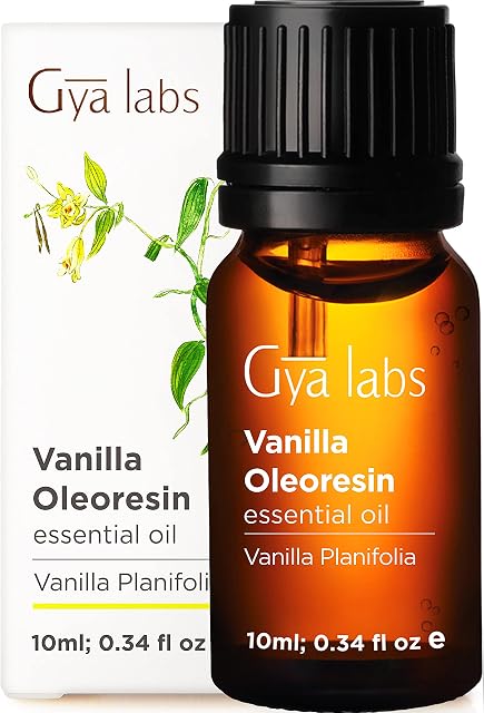 Gya Labs Pure Vanilla Oleoresin Essential Oil for Diffuser - 100% Therapeutic Grade Vanilla Essential Oil - Vanilla Essential Oil for Skin - Undiluted Long Lasting Vanilla Oil Perfume (10ml)