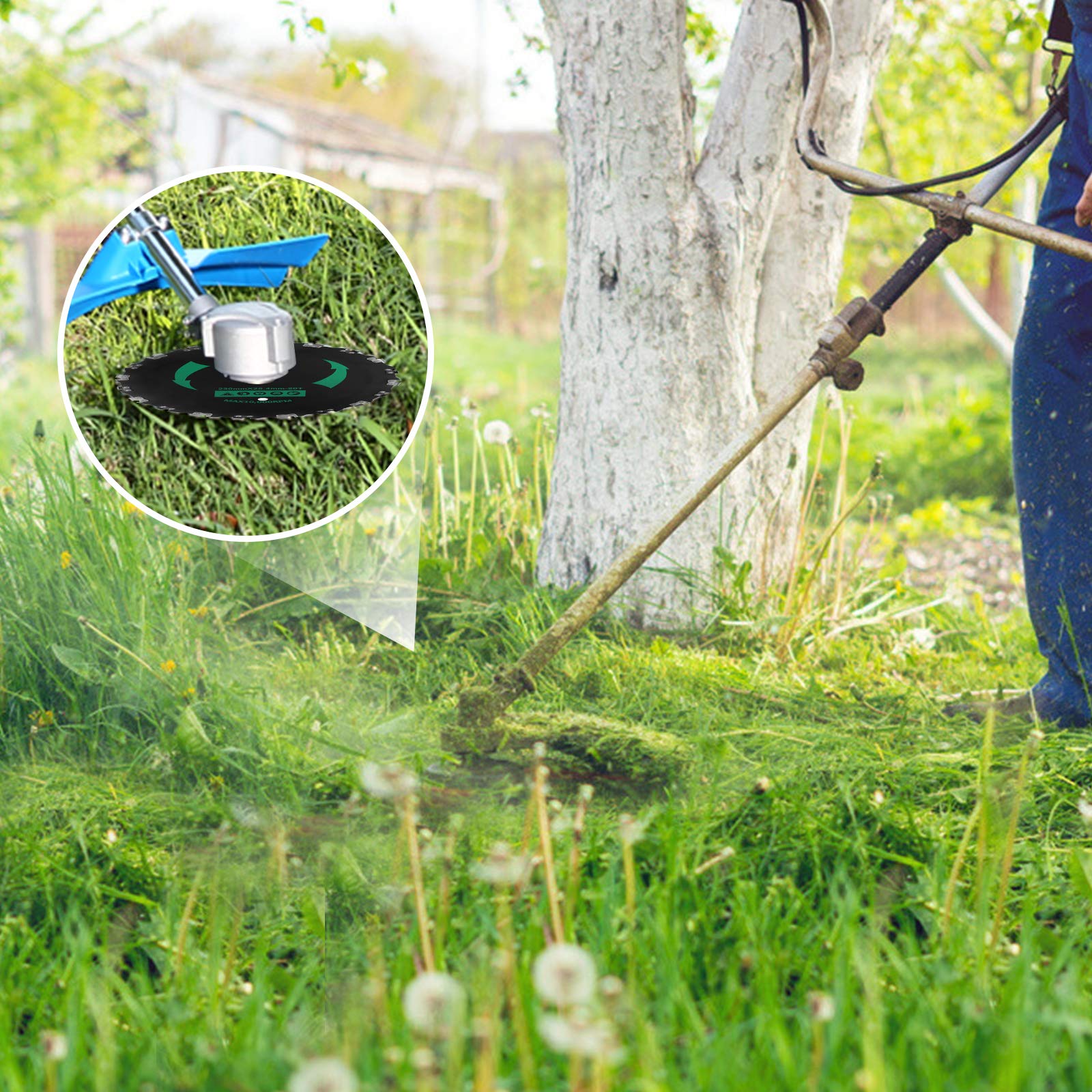 EXCELFU 9" x 20T Chainsaw Tooth Brush Cutter Blade for Cutter, Trimmer