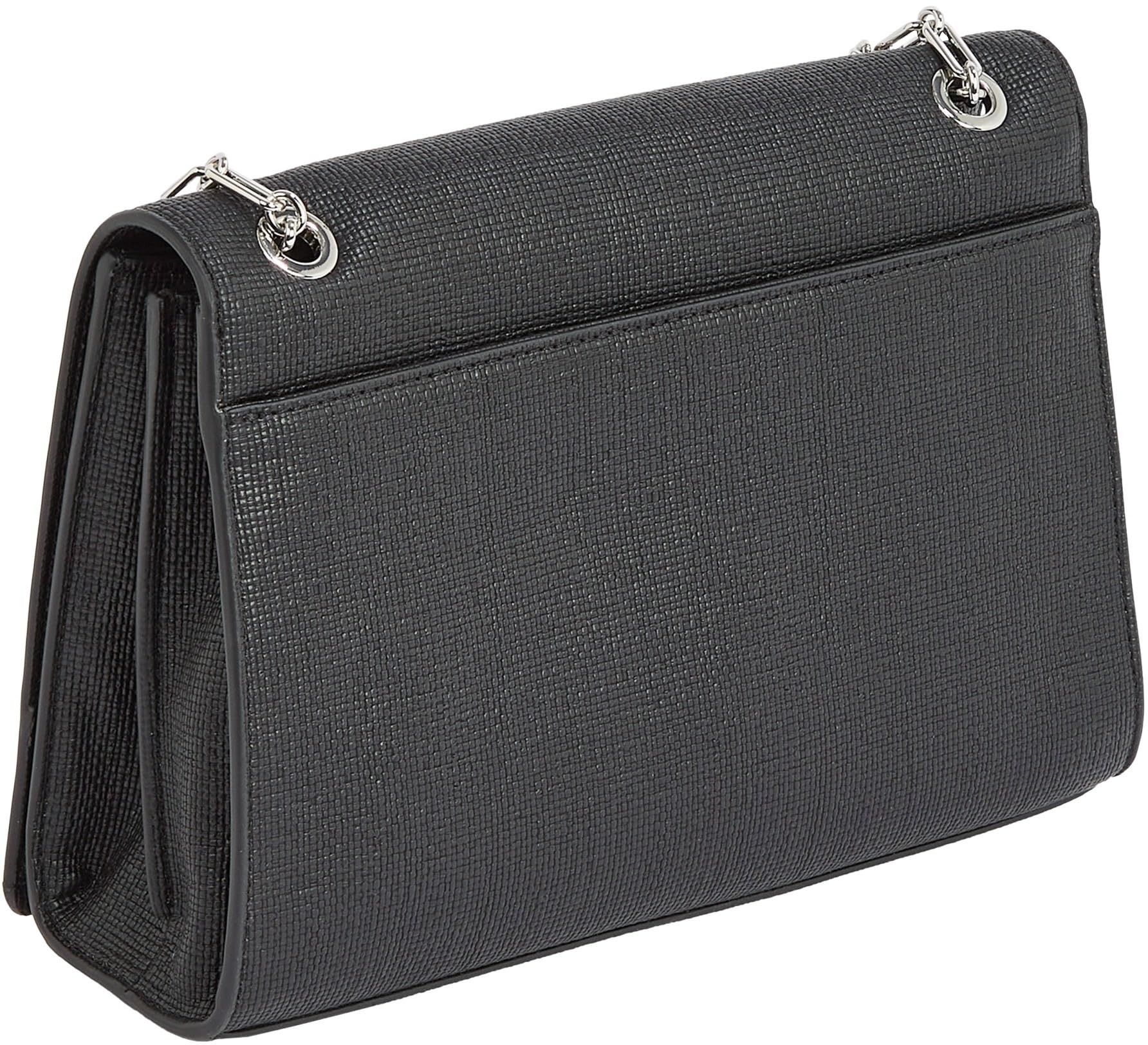Calvin Klein Bolso bandolera Mujer Medium con cadena, Negro (Ck Black), Talla Única