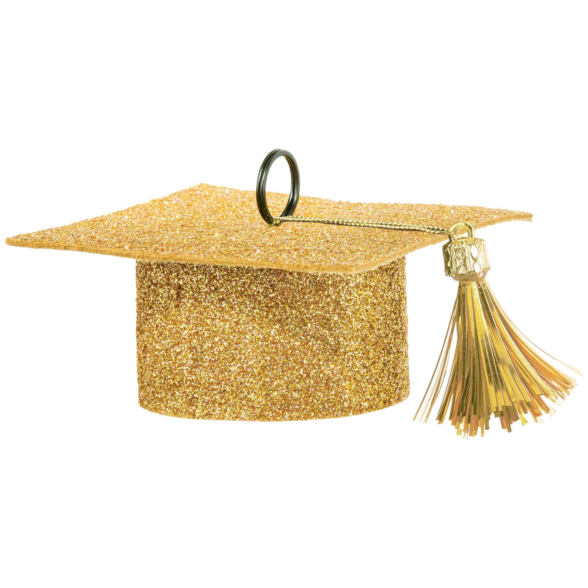 Felt Grad Cap Balloon Weight - 1.75"H x 4" W | 1 Pc., Gold