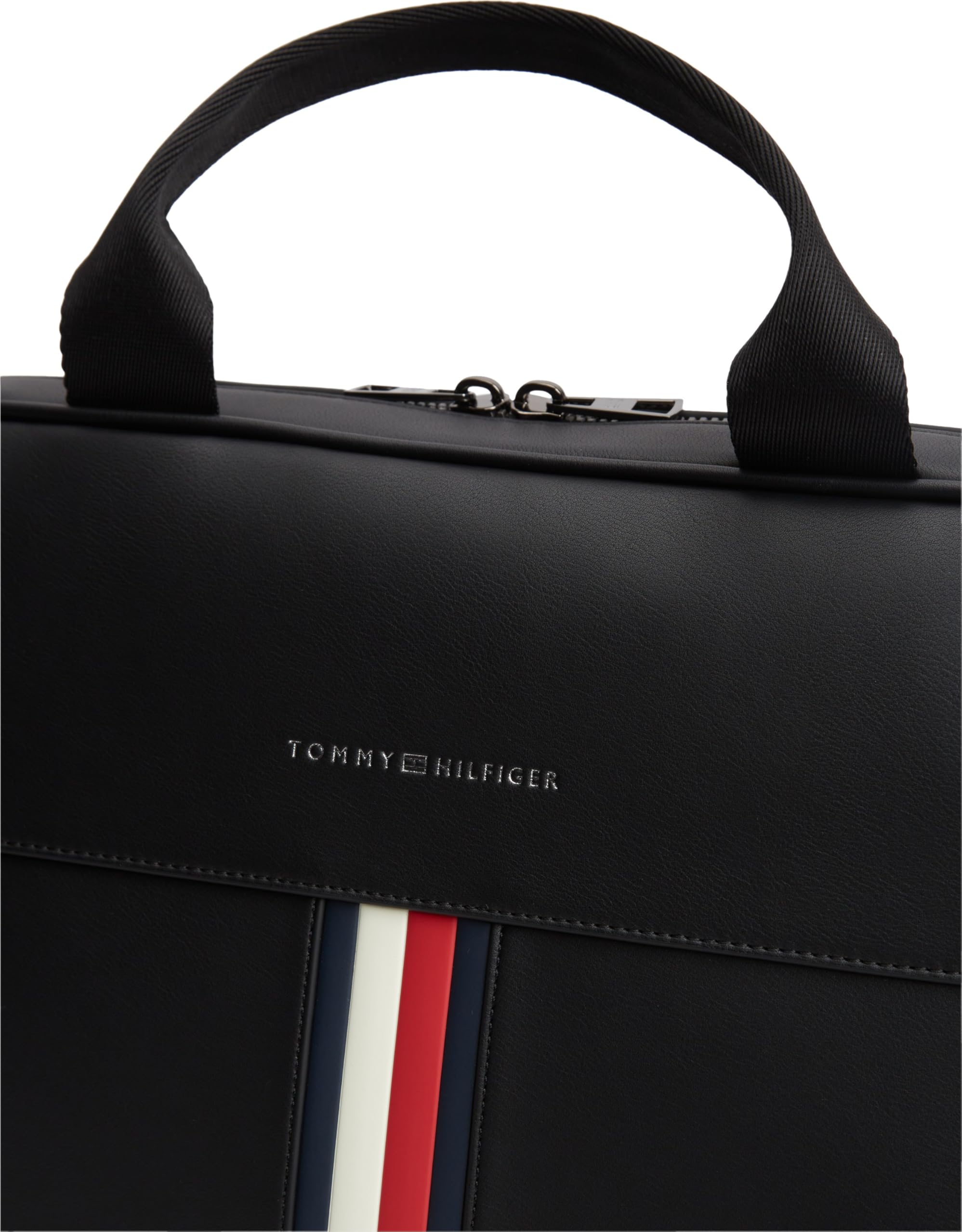 Tommy Hilfiger Herren Laptoptasche Metro mit Crossbody-Riemen, Schwarz (Black), Einheitsgröße