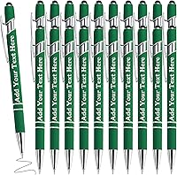 Vista 73 de Bolígrafos personalizados a granel grabados personalizados con punta de lápiz capacitivo, bolígrafos personalizados de tinta negra, regalos