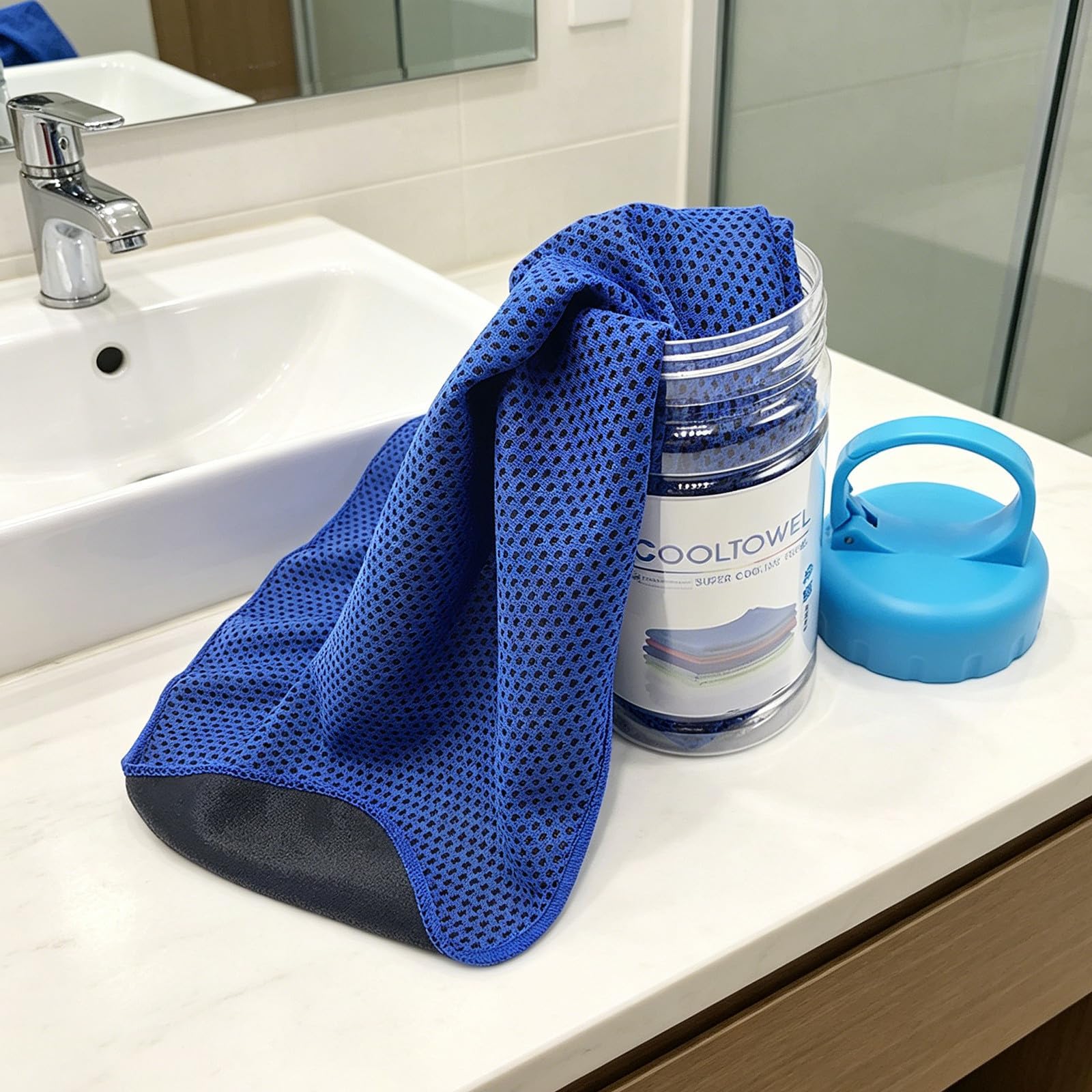 Serviette rafraîchissante, serviette de glace en microfibre pour le cou, le front et le bracelet – Restez au frais par temps chaud, parfaite pour la salle de sport et les activités de plein air