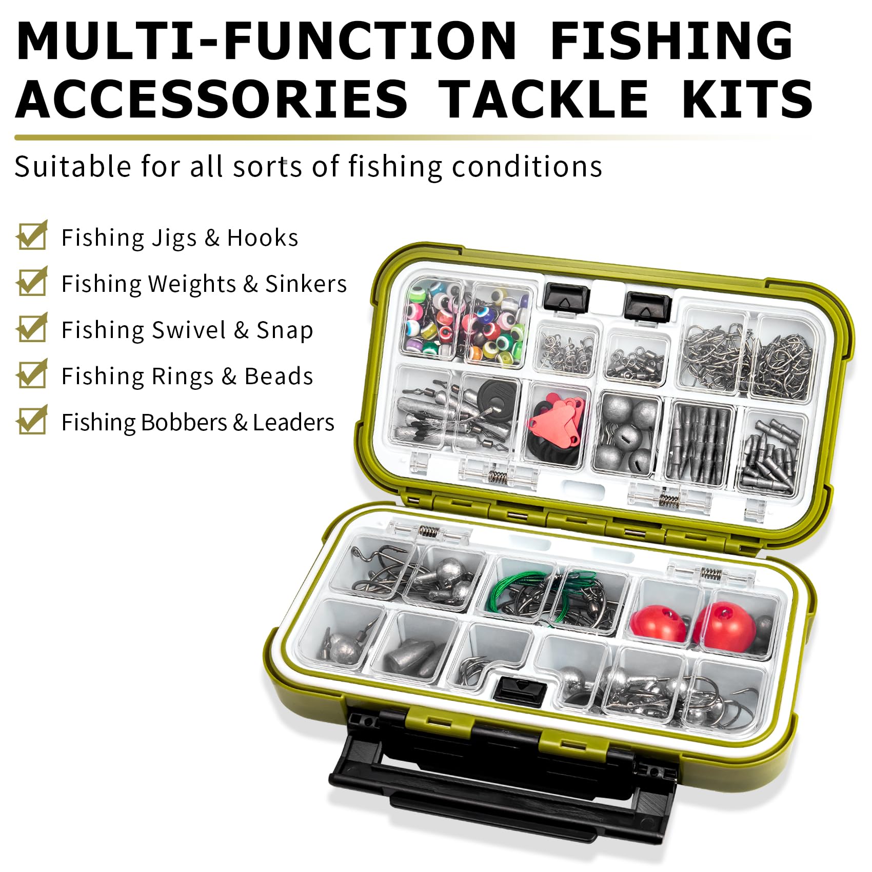 TRUSCEND Fishing Accessories Kit - 255 Pcs Tackle -2