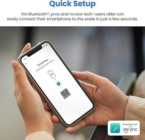 Miniatura 8 de Etekcity - monitor de salud digital inteligente, inalámbrico, con Bluetooth; báscula de grasa corporal que rastrea 12 datos clave con aplicaciones