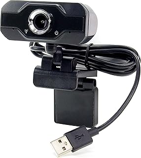PC Webcam, OCD Tech 1080P Full HD Webcam USB Desktop & Laptop Webcam Live Streaming Webcam with Microphone Widescreen HD Video Webcam 90-Degree Extended View for Video Calling, Black