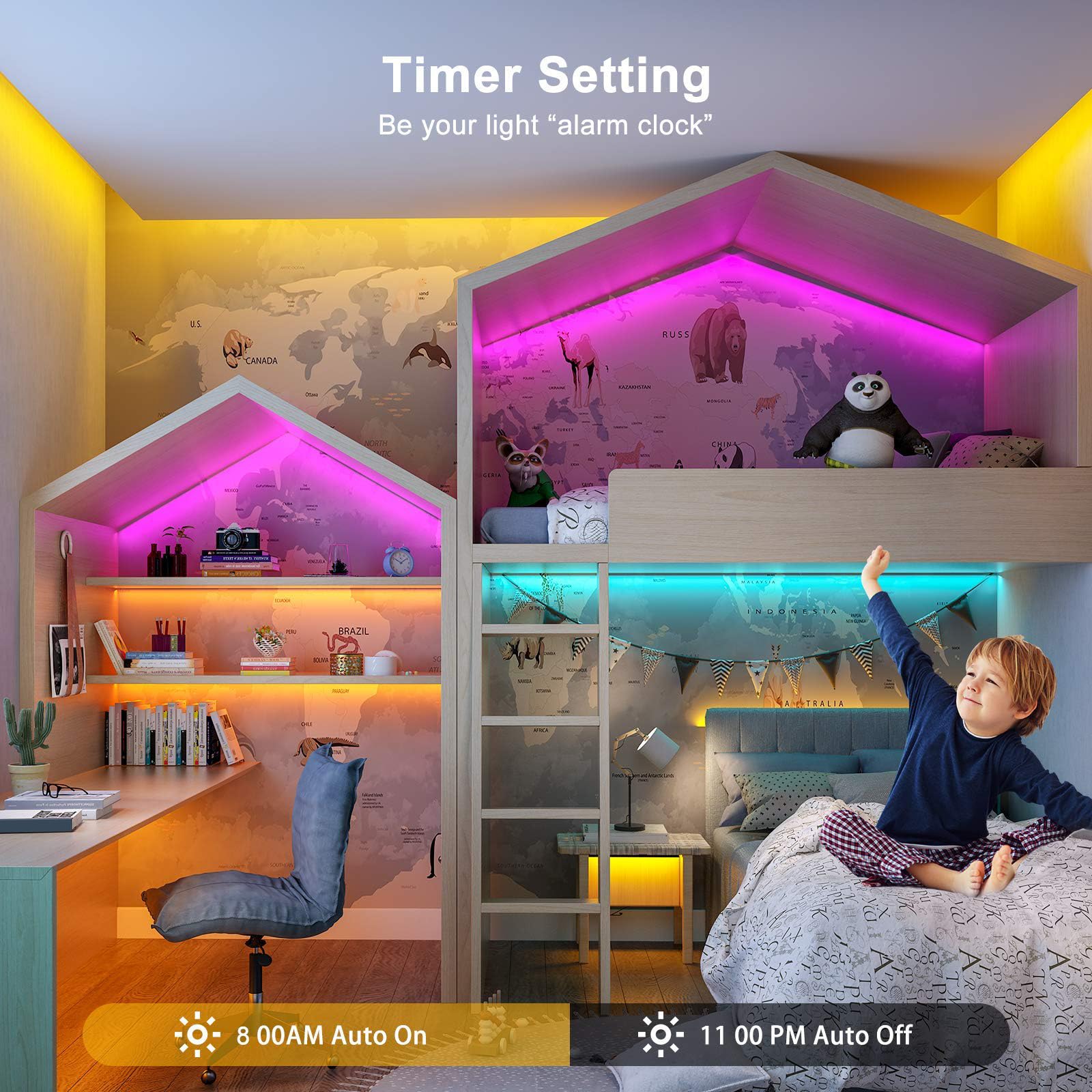TVLIVE Striscia Led, Strisce LED 20 Metri, Luci Led Camera da Letto, Led Camera con APP e Controller Bluetooth, 28 Modalità, Led Striscia rgb Musicale per Decorare Cucina Casa